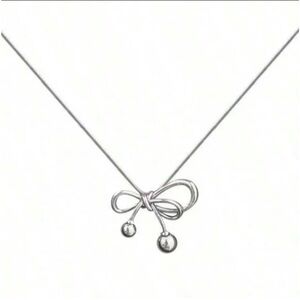 Silver Bow Toe Dainty Elegant Fashion Necklace